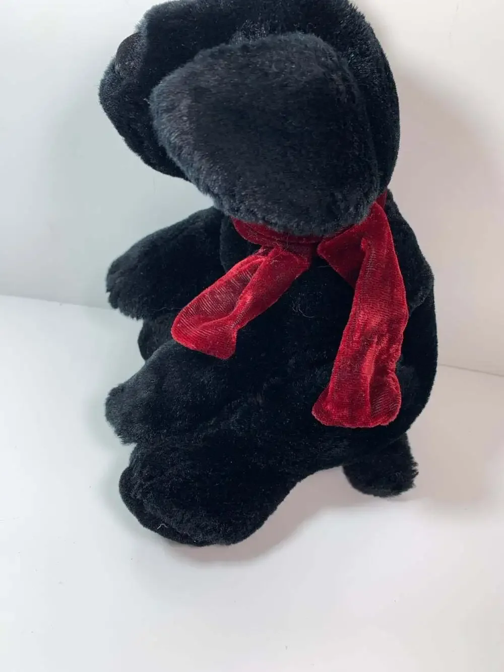 Russ Berrie Black Labrador Puppy Dog Ginger Plush Stuffed Animal 10